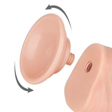 Реалистичный фаллоимитатор на присоске Sliding Skin Dual Layer Dong 20,8 см