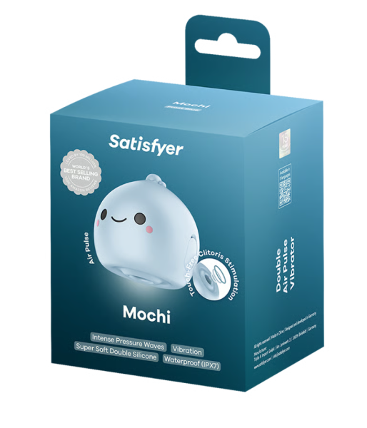 Бесконтактный вакуумно-волновой стимулятор клитора синий Mochi Satisfyer 