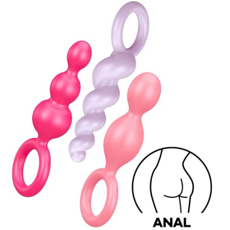 Набор разноцветных анальных стимуляторов Booty Call Satisfyer