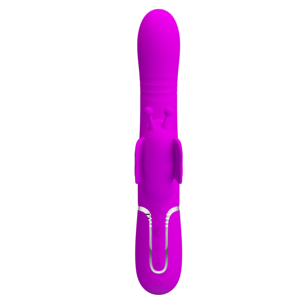 Вибратор-кролик с отростком-«пчёлкой» 4в1 Twinkled Tenderness Pretty Love 