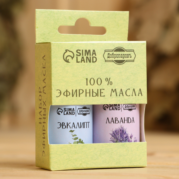 Набор эфирных масел "Лаванда, Эвкалипт" Добропаровъ (2 шт*15 мл)