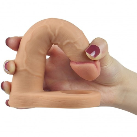 Реалистичная насадка для двойного проникновения The Ultra Soft Double 16 см