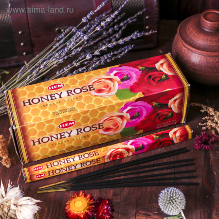 Благовония HEM "Honey Rose" (8 палочек)