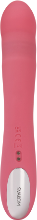 Вибратор-кролик с возвратно-поступательными движениями перезаряжаемый розовый SVAKOM Avery
