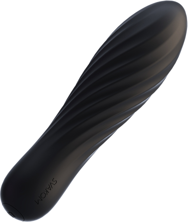 Мини-вибратор перезаряжаемый черный SVAKOM Tulip