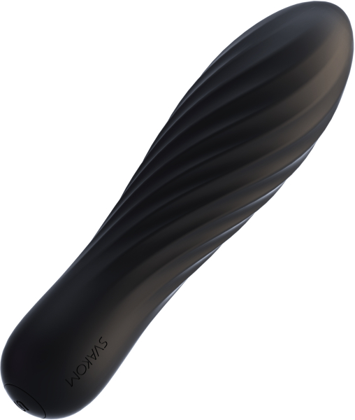 Мини-вибратор перезаряжаемый черный SVAKOM Tulip