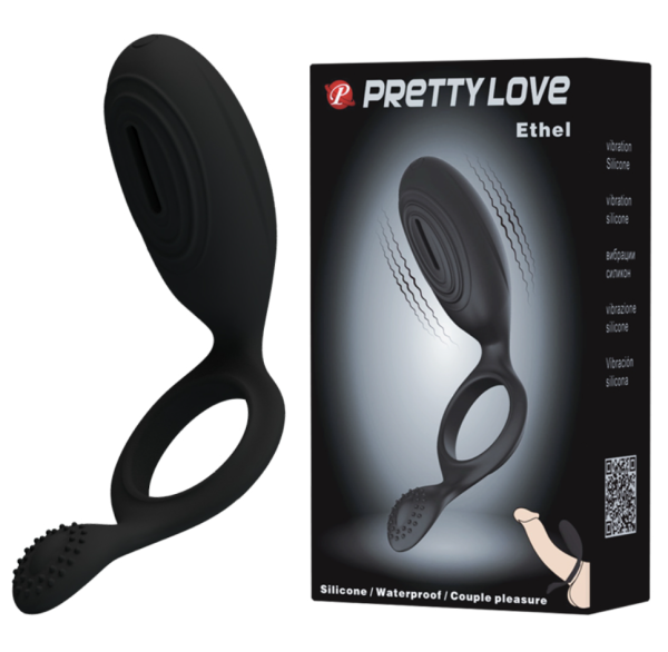Эрекционное кольцо с вибропулей Pretty Love Ethel