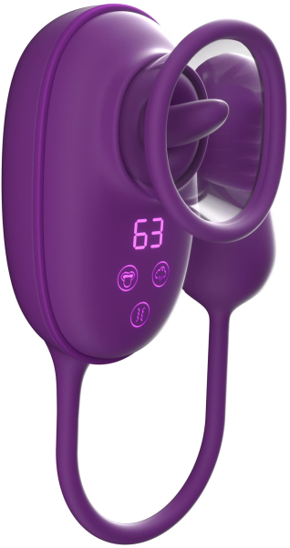 Инновационный перезаряжаемый стимулятор с двойной стимуляцией фиолетовый Amovibe Nebula Orbit