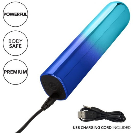 Перезаряжаемый мини-вибратор голубой Glam Vibe