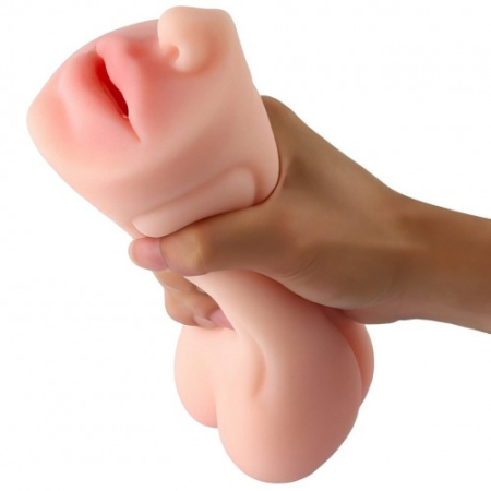 Мастурбатор вагина и ротик с зубками Vagina-Oral sex with teeth