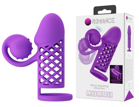Удлиняющая насадка с вибростимуляцией клитора Romance Mind-blowing