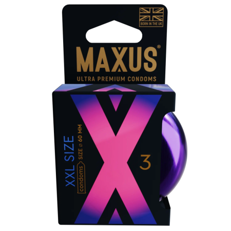 Презервативы гладкие увеличенные MAXUS XXL X-Edition 3 шт