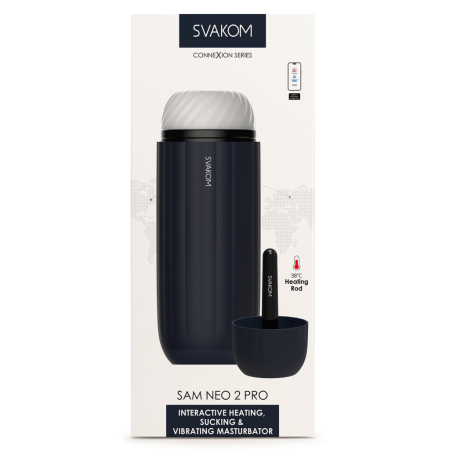 Интерактивный мастурбатор с функциями вакуума, вибрации и нагревом SVAKOM SAM NEO 2 PRO