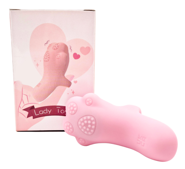 Перезаряжаемый мини вибромассажер "Лапка Кошечки"