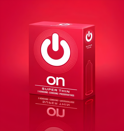 Презервативы "ON)" Super Thin №3 - супер тонкие (ширина 54mm)
