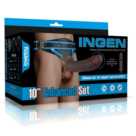 Фаллопротез на ремнях Ingen 10'' Enhanced Set XS/S/M 23,6 см