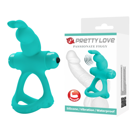 Виброкольцо на пенис и мошонку Pretty Love Figgy