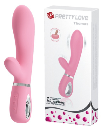 Перезаряжаемый вибратор с клиторальным стимулятором Pretty Love Thomas
