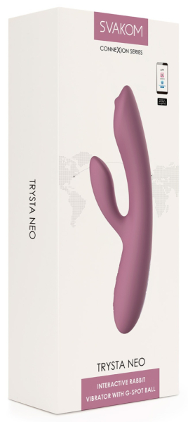 Интерактивный вибратор-кролик с шариком для точки G лиловый SVAKOM Trysta Neo