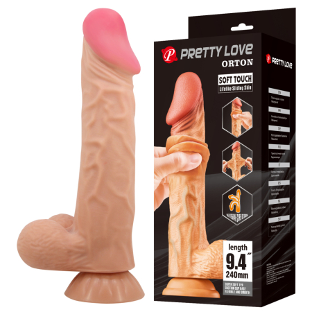Реалистичный фаллоимитатор на присоске Pretty Love Orton 24 см